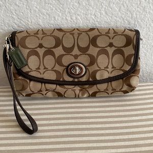 Coach Wristlet Wallet with Twist Lock